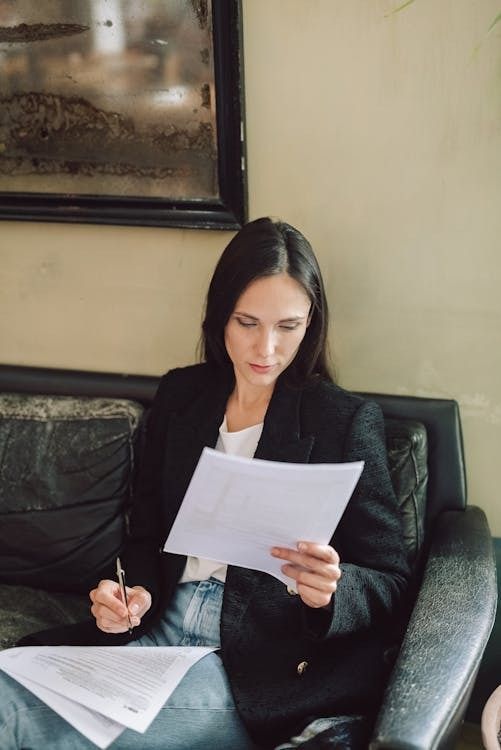 a lady reading