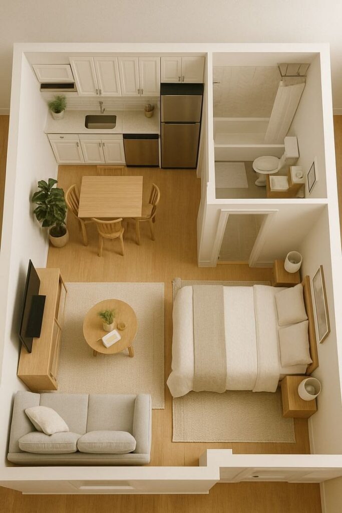 picture of a well set up apartment