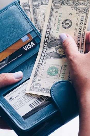 cash from wallet