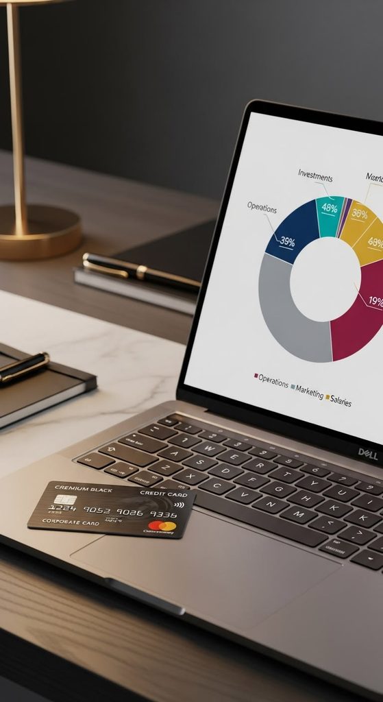 credit card on a laptop