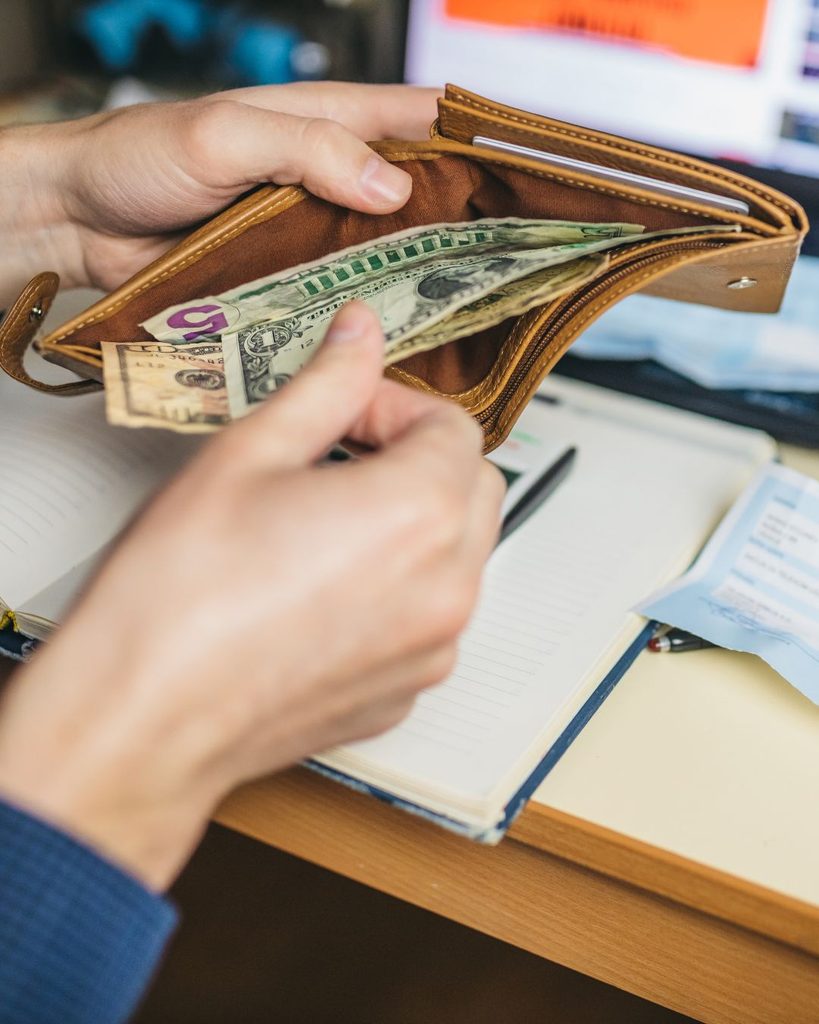 money in a wallet