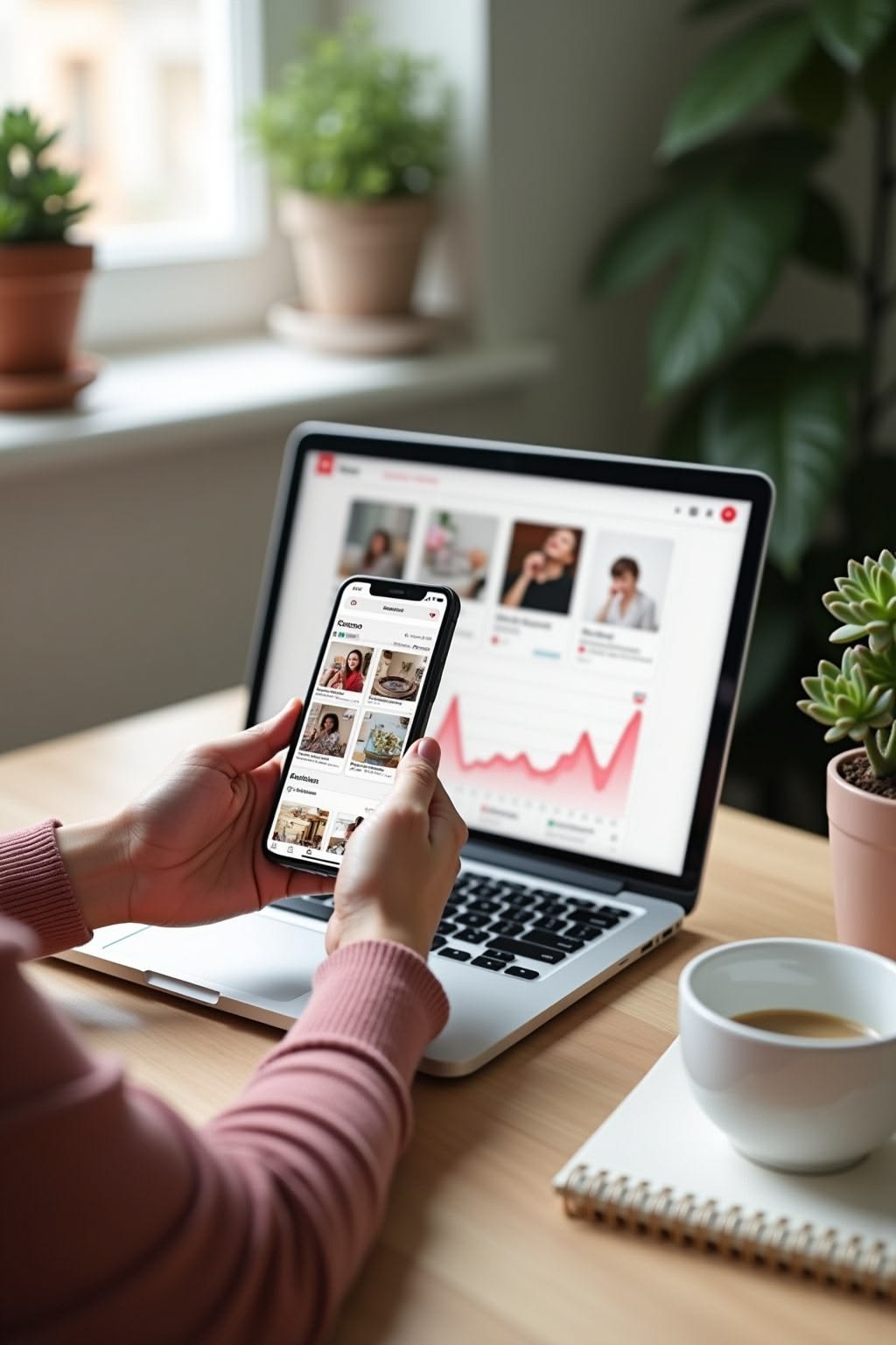 shopping online on laptop and mobile phone