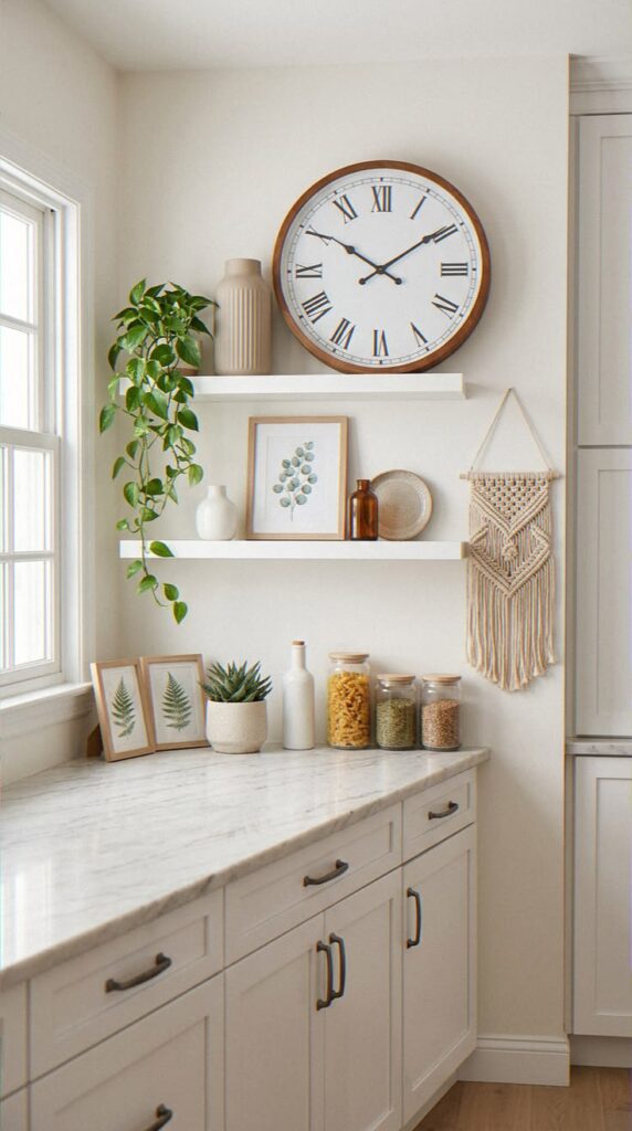 simple wall space for storage