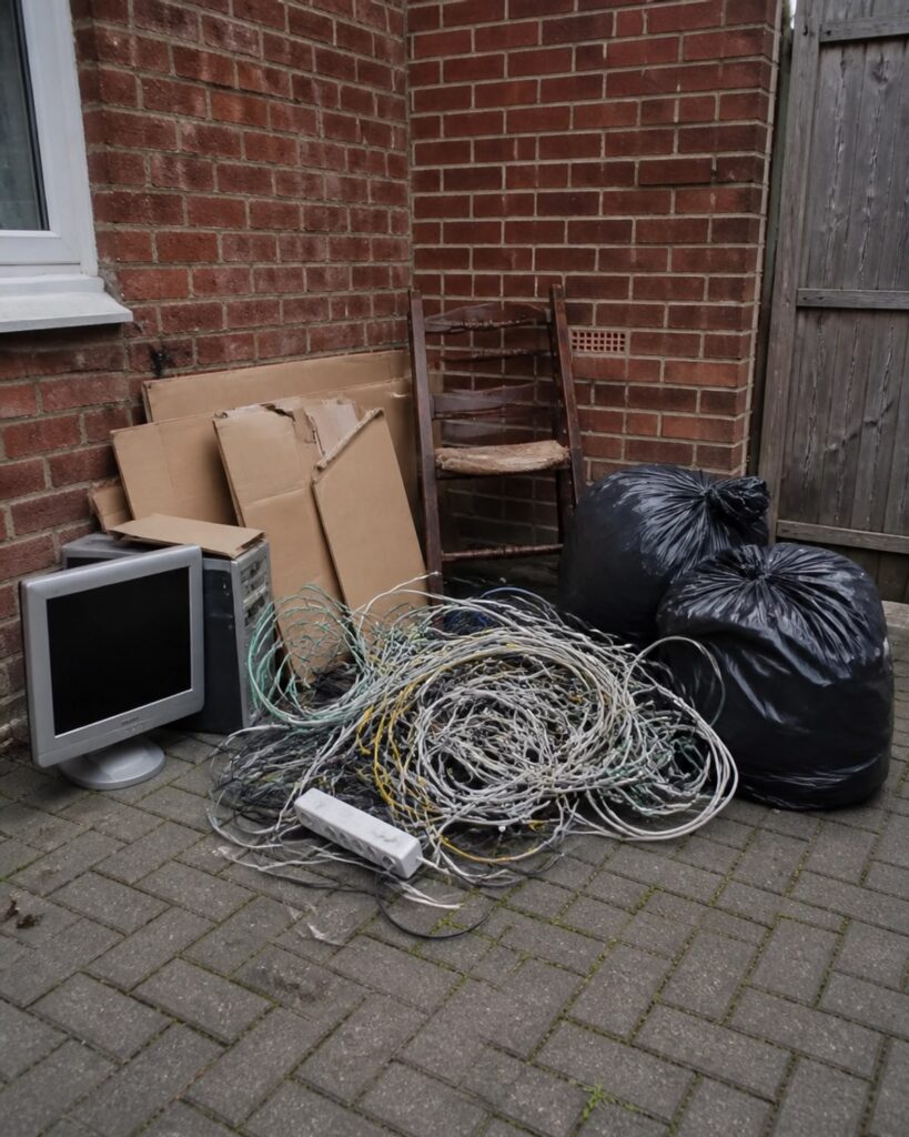 waste outside an apartment